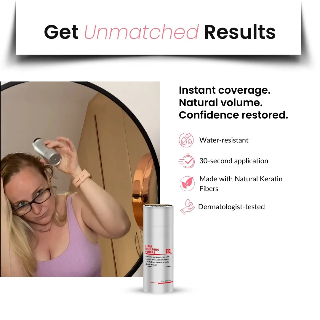 Voller Look Haarverdichtungsfasern | 30 % dickeres Haar sofort