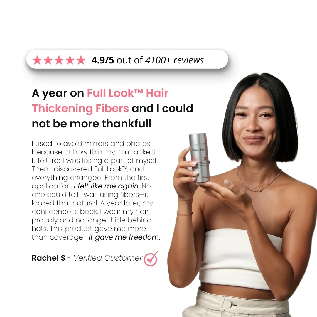 Voller Look Haarverdichtungsfasern | 30 % dickeres Haar sofort