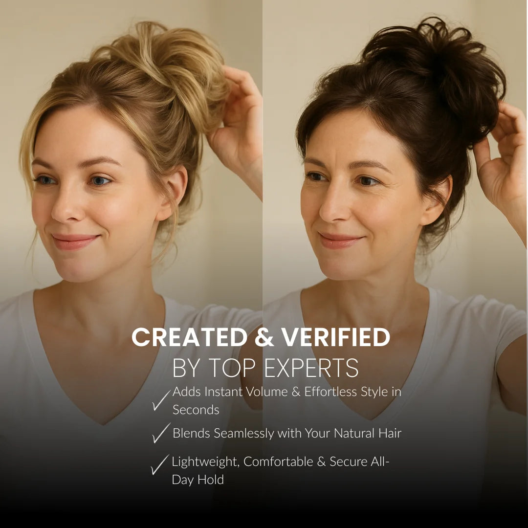 Chignon élastique décoiffé : coiffures relevées faciles