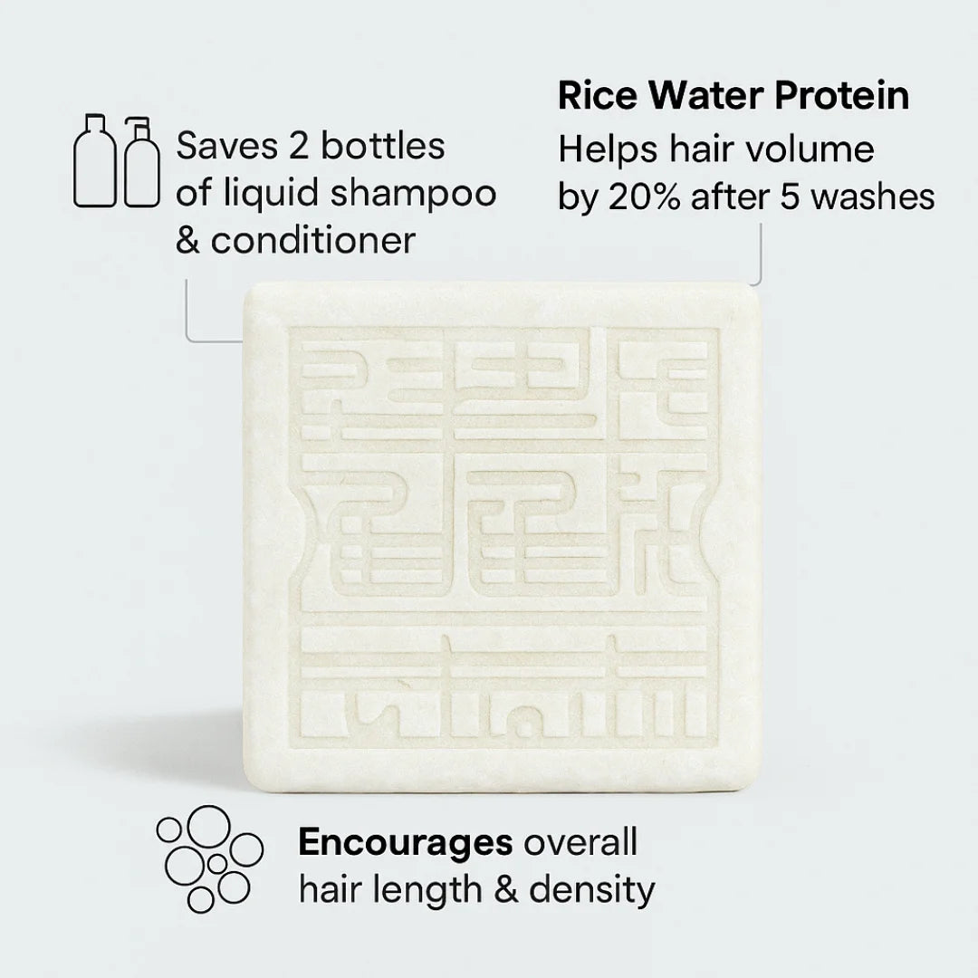 RiceTress - Natürlicher Reiswasser-Shampoo-Riegel