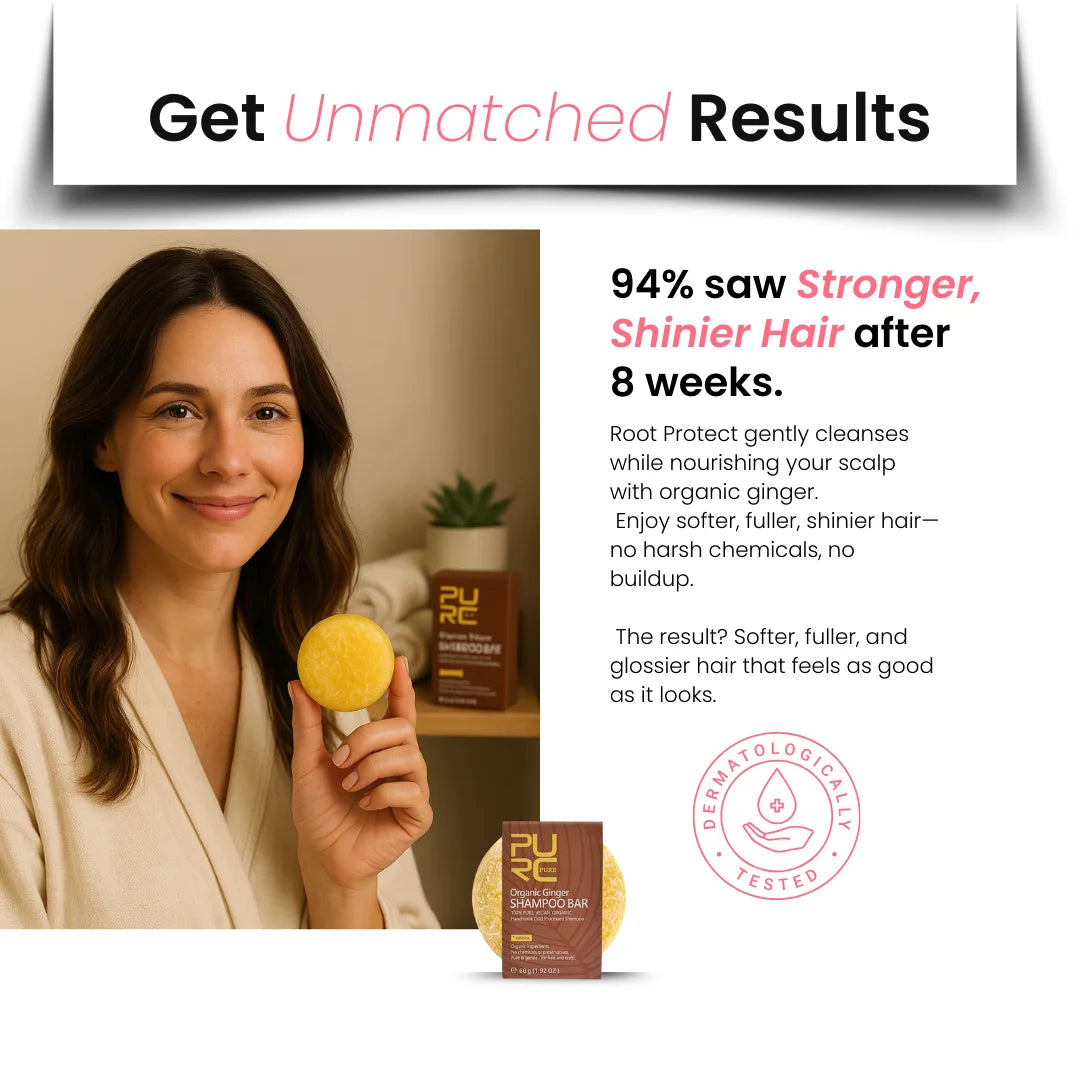 Root Protect - Shampoing solide au gingembre biologique