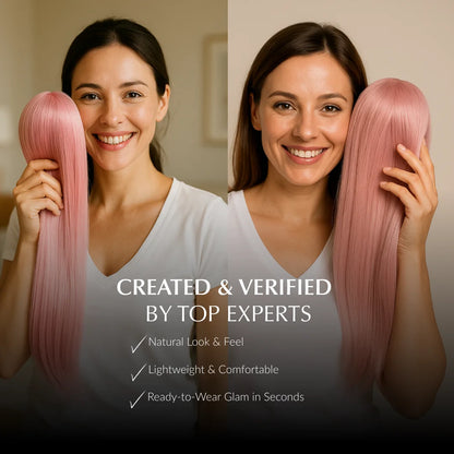 Glamour Sweet Pink Long Hair Wig