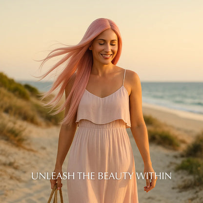 Glamour Sweet Pink Long Hair Wig