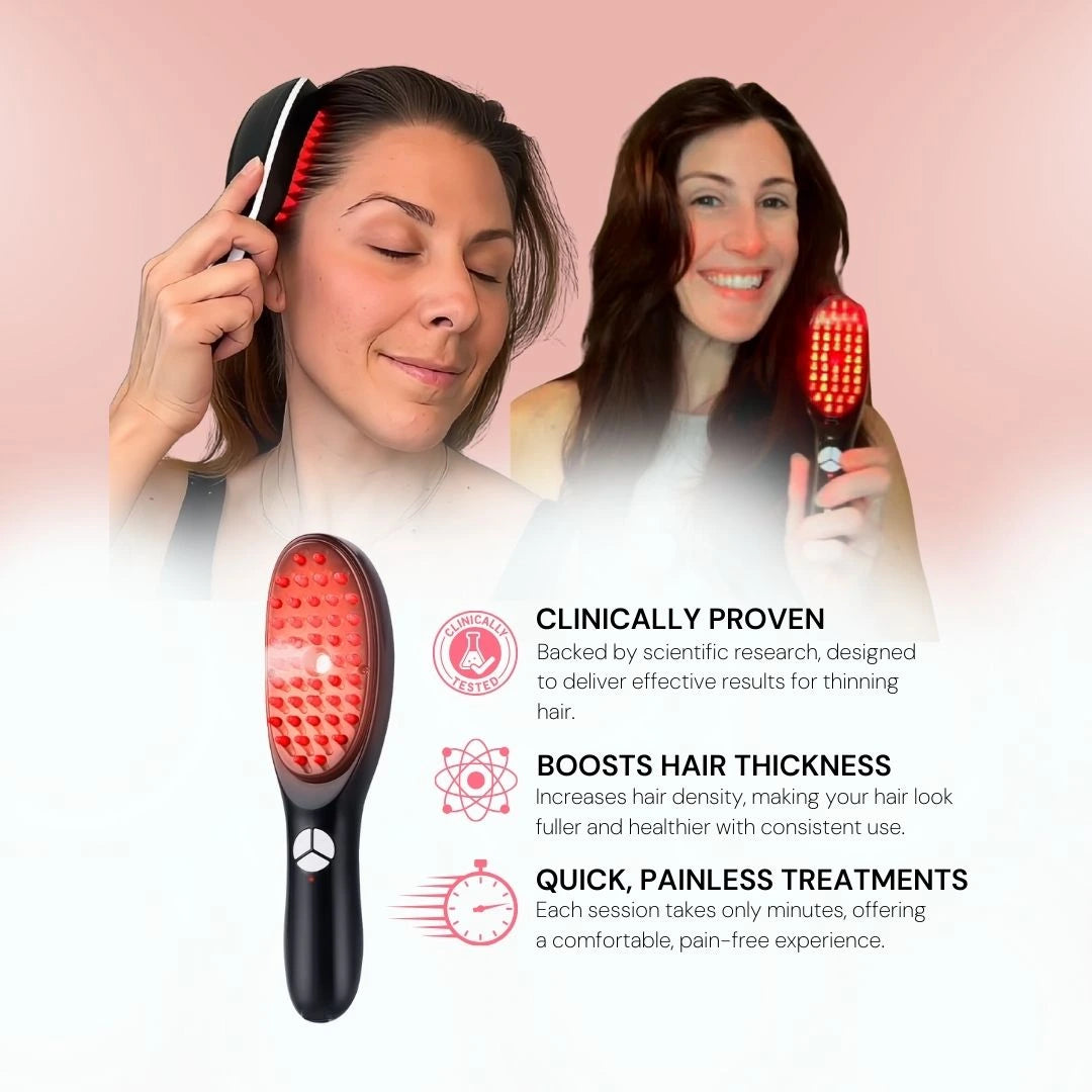 ReGrowth+ Hair Stimulating Brush | 4-in-1 Hair Loss Therapy with Serum Infusion