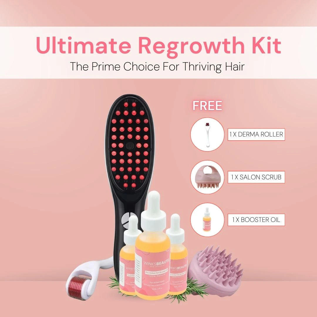 ReGrowth+ Hair Stimulating Brush | 4-in-1 Hair Loss Therapy with Serum Infusion