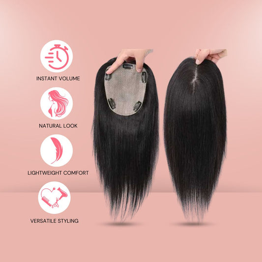 Volume Up Natural Straight Hair Topper