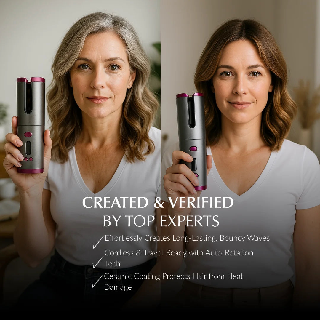 WavePro ™ Auto Rotating Ceramic Cordless  Hair Curler
