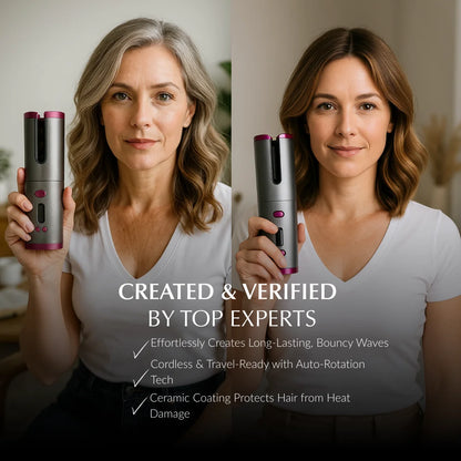 WavePro ™ Auto Rotating Ceramic Cordless  Hair Curler