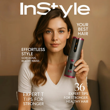 WavePro ™ Auto Rotating Ceramic Cordless  Hair Curler