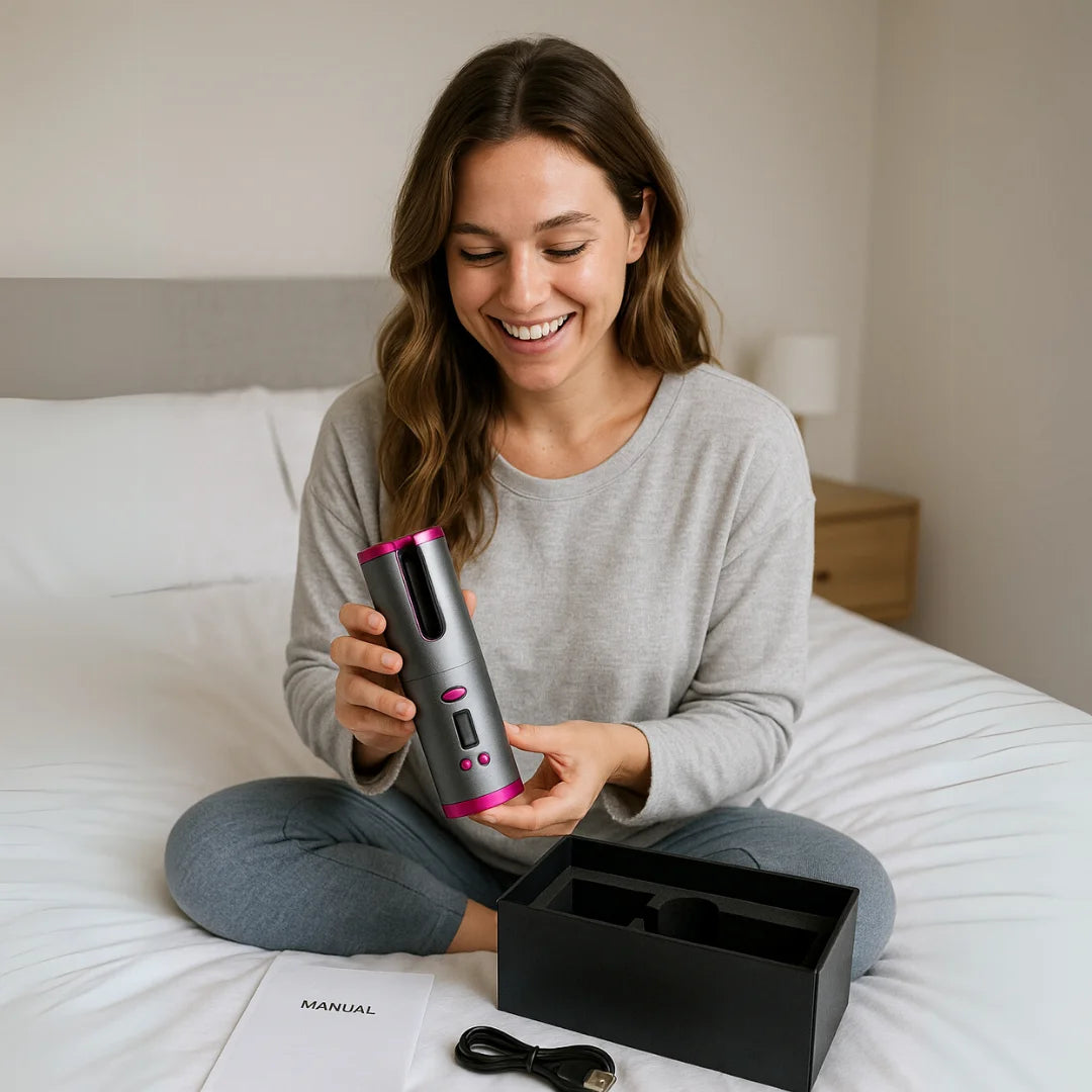 WavePro ™ Auto Rotating Ceramic Cordless  Hair Curler