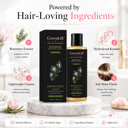 CrownLift™ Rosemary Keratin Shampoo for Fuller-Looking Hair