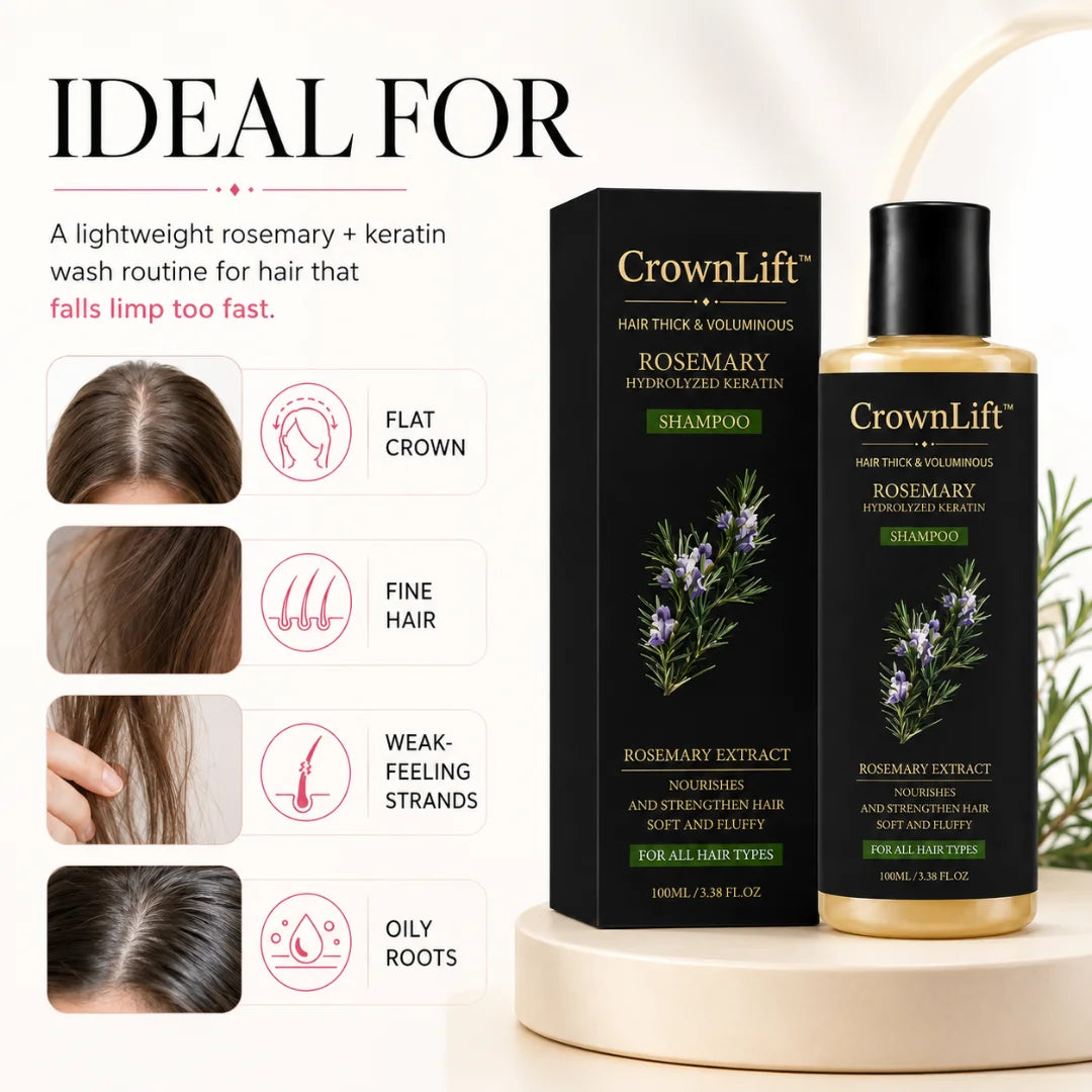 CrownLift™ Rosemary Keratin Shampoo for Fuller-Looking Hair