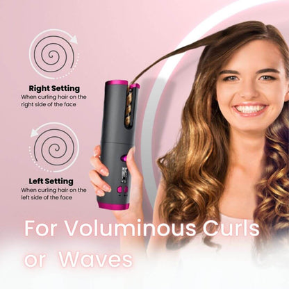 WavePro ™ Auto Rotating Ceramic Cordless  Hair Curler